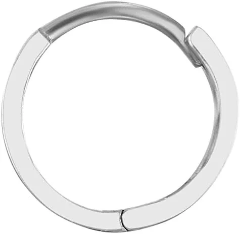 Vista 4 de Aretes Huggie de oro amarillo o blanco de 14 k de grosor de 0.079 in (0.433 x 0.433 in)