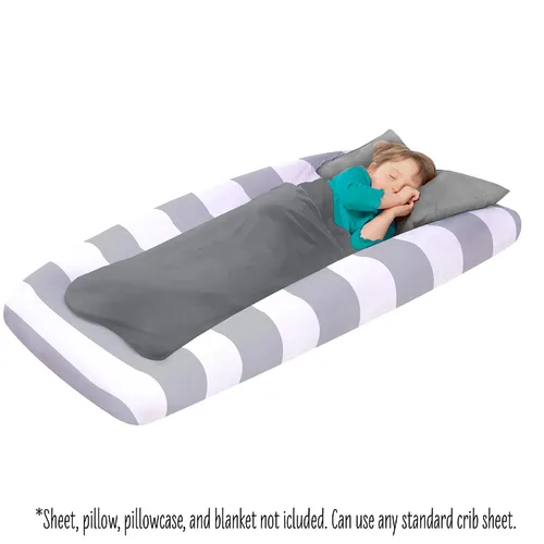 Vista 7 de The Shrunks Cama infantil de viaje con parachoques de seguridad Cama inflable portátil para niños con rieles Colchón de aire junior Colchón