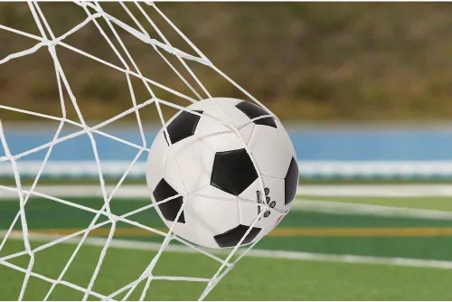 Vista 3 de Red de fútbol, portería de fútbol, fútbol de fibra de polipropileno, red de fútbol de tamaño completo, red de fútbol para patadas, red de repuesto