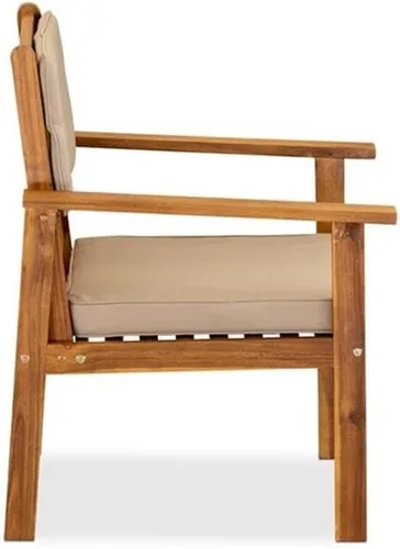 Vista 5 de EAST WEST FURNITURE BBI3CNA - Juego de mesa auxiliar Bristol de 3 piezas, incluye una mesa auxiliar y 2 sillas de patio de tela de poliéster