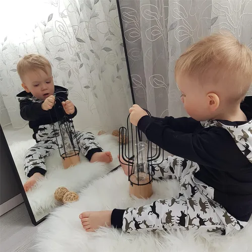 Vista 2 de Conjunto de sudadera con capucha y pantalones, de manga larga, con varios diseños, para bebé o niño