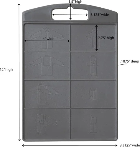 Vista 7 de Household Essentials 195 Tabla para doblar camisas para lavandería Dobla camisetas, polos y camisas de vestir, negro (paquete de 10)