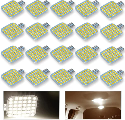 Vista 9 de 10 bombillas LED T10 921 922 912 194 para interior de caravana, bombillas LED superbrillantes, iluminación de repuesto 36-SMD 2835 6500K blanco frío