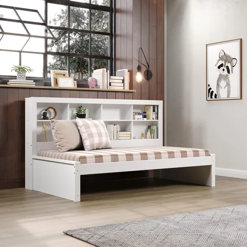 Vista 4 de Donco Kids Equable Modern - Estantería doble con acabado blanco