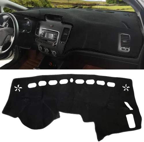 Vista 3 de LEFEDA Para Kia Forte Cerato 2015 2016 2017, interior anti-sol tablero tablero cubierta pad negro coche estilo mano izquierda