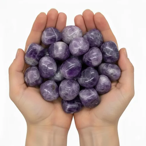 Vista 4 de Piedra de Amatista Pulimentada – Cristal Natural Púrpura para Positividad, Claridad y Equilibrio – Piedra de Bolsillo para Meditación, Reiki