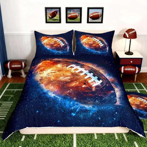 Vista 15 de Funda de edredón Happy Camping, juego de ropa de cama con temática de cámper para niños, funda de edredón de estilo rústico para decoración