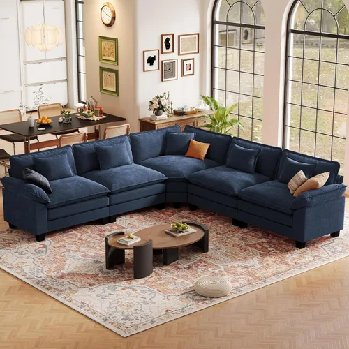 Vista 138 de CDCASA Silla de acento de gran tamaño de 50'' con otomana Asiento extra ancho y profundo estilo sofá nube para sala de estar, dormitorio, rincón