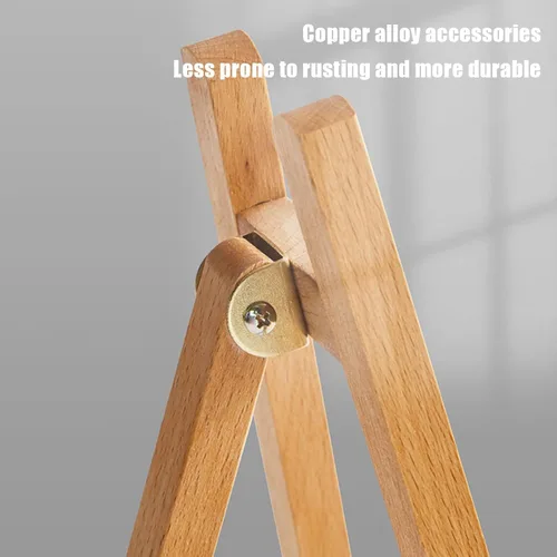 Vista 5 de QQXX Soporte de pantalla de teclado de madera portátil, soporte triangular Soporte de teclado ajustable con diseño de ranura para tarjetas,Mini