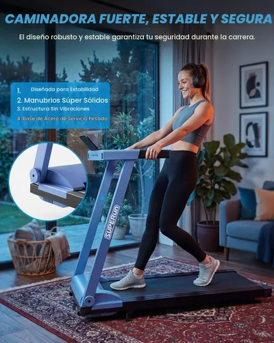 Vista 6 de Superun Incline Waking Pad Treadmill with Handle Bar for Home, 300 LBS