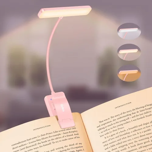 Vista 11 de Gritin Luz de libro recargable de 19 LED para leer en la cama Blanco