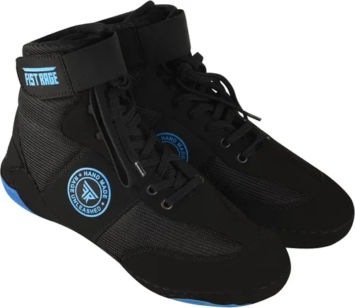 Vista 2 de FISTRAGE - Zapatos de lucha libre, deportes de lucha, entrenamiento maestro, malla unisex profesional para hombres y jóvenes, botas auténticas