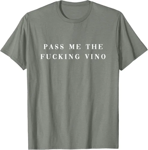 Vista 23 de Pásame el maldito Vino. Camiseta divertida con texto en inglés «Wine nice lettering AM PM Fun»