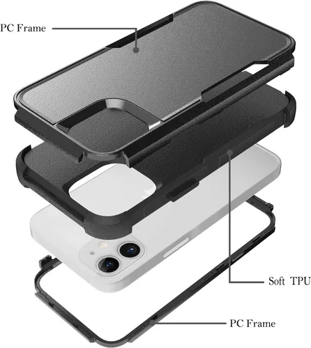 Vista 3 de Compatible con Apple iPhone 11, funda resistente con funda protectora a prueba de golpes para iPhone 11