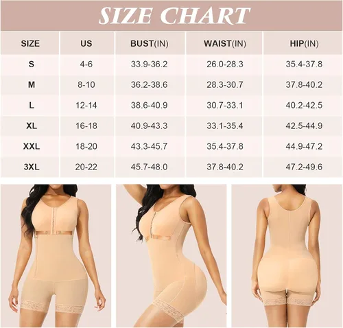 Vista 6 de FeelinGirl Fajas Colombianas Fajas para mujer, moldeador de glúteos, ropa de compresión posoperatoria, Beige 02
