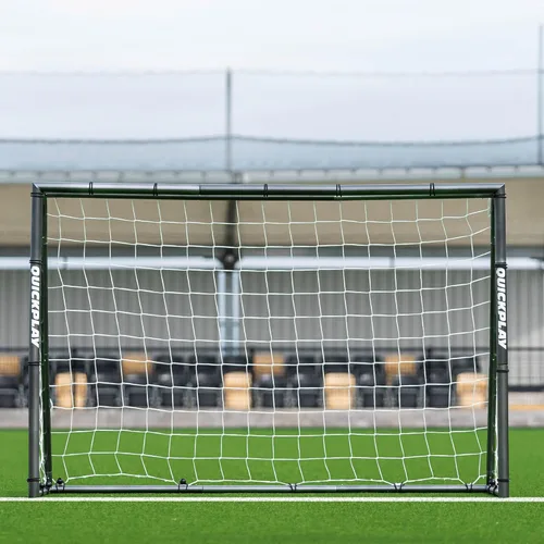 Vista 2 de QUICKPLAY GS Porterías de Fútbol - Portería de Fútbol de Acero Galvanizado Súper Duradera [5 Tamaños] Tamaños Reglamentarios, Red Profunda, Movible