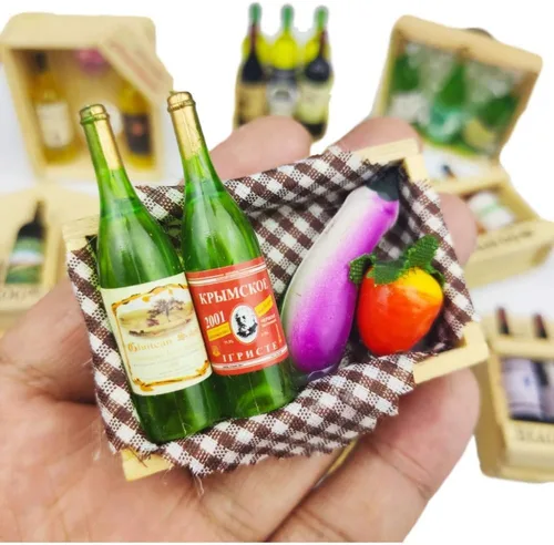 Vista 7 de 10 unids/set creativo estereoscópico botella de vino serie nevera imán nevera etiqueta magnética Home Deco imán accesorios de cocina (madera)