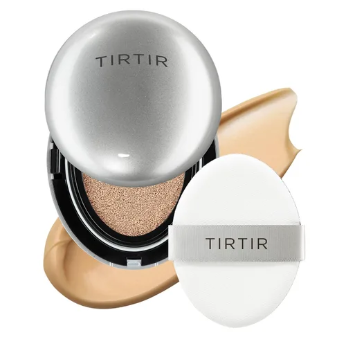 Vista 38 de [*Tamaño mini*] TIRTIR Aura Glow Silver Cushion Base de cojín coreana, (#13N Fair Ivory, 0.15 onzas líquidas)