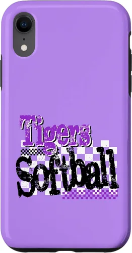 Vista 25 de Tigers Softball Mom Purple Tiger Pride Game Day School Case for iPhone 17