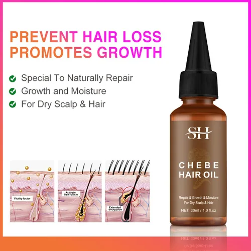 Vista 5 de Aceite para el cabello Chebe 100% natural, aceite de gowwim Chebe, fabricado con auténtico polvo Chebe de Chad, tratamiento de pérdida de cabello