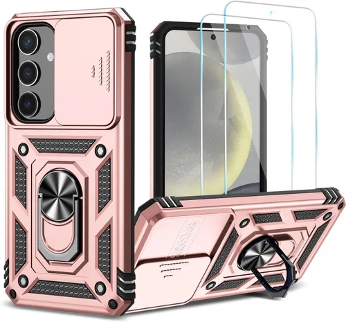 Vista 17 de Funda para Samsung Galaxy S24 Plus/S25 Plus con protector de Azul
