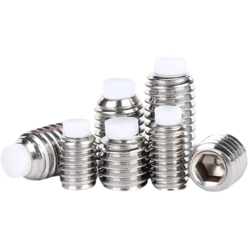 Vista 5 de 2 unids M12x25mm 304 Acero inoxidable Nylon Cabeza Buffer Tornillo Plástico Cabeza Émbolo POM Máquina Arroz Top Alambre Plástico Wave Bead