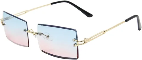 Vista 16 de Lentes rectangulares de sol Dollger, sin marco, cuadrados, ultraligeros, UV 400, a la moda, unisex. A: marrón oscuro