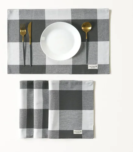 Vista 14 de LANE LINEN Juego de 4 manteles individuales decorativos de algodón de 13 x 19 pulgadas, color beige