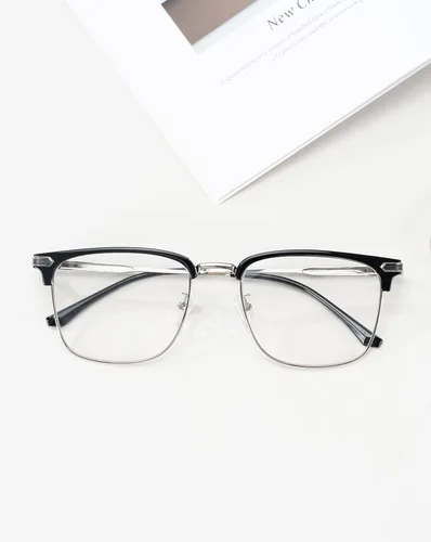 Vista 8 de Gafas de luz azul para hombre, protección ocular antifatiga ocular Flecha Plata/Negro