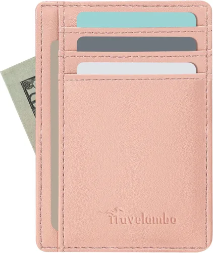 Vista 39 de Travelambo Billetera delgada con bolsillo delantero y clip para el dinero con bloqueo de identificación por radiofrecuencia, talla única