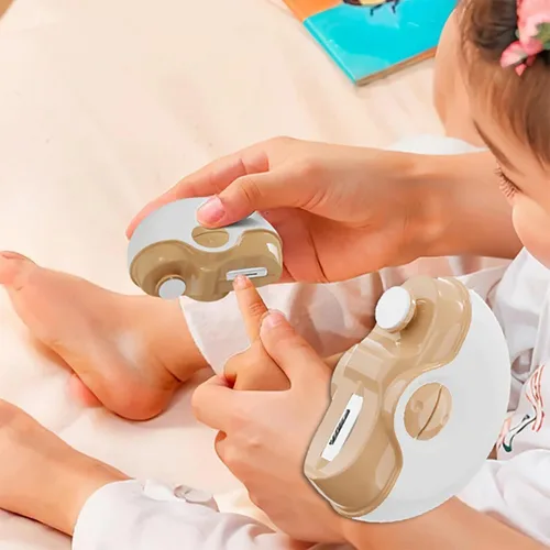 Vista 7 de Cortaúñas eléctrico, kit de lima de uñas eléctrico inalámbrico recargable por USB 2 en 1, cortaúñas automático, 2 velocidades, juego profesional