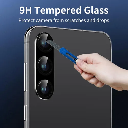 Vista 4 de Paquete de 3 protectores de lente de cámara Dengduoduo para Samsung Galaxy A15 5G, protector de cámara de vidrio templado, cubierta trasera