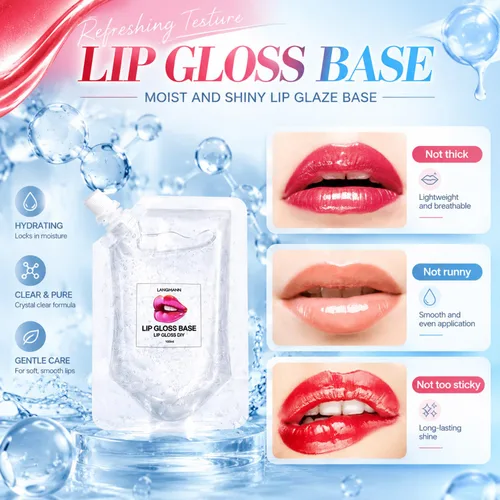 Vista 2 de 2 unidades hidratan el brillo de labios transparente, material base