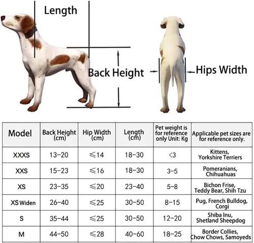 Vista 9 de Silla de ruedas para perros para patas traseras, silla de ruedas ajustable para perros pequeños y medianos, carrito de movilidad de aluminio ligero