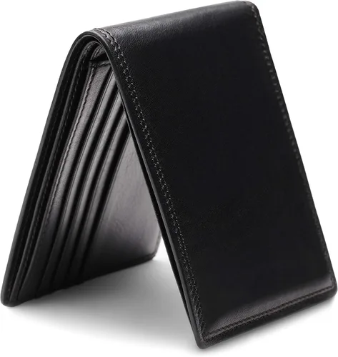 Vista 2 de Bosca - Cartera ejecutiva de piel de 8 bolsillos para hombre