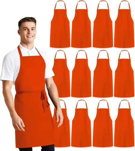 Vista 18 de Avalon Kitchen Aprons for Men - 100% Polyester Chef Apron Women with Extra Long Ties - Cooking Aprons for Women & Mens Apron