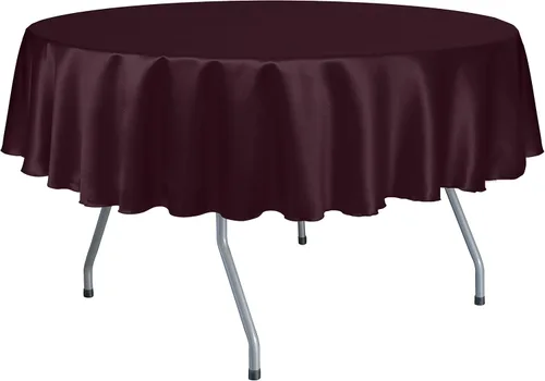 Vista 8 de Ultimate Textile Herringbone - Fandango 84-Inch Round Tablecloth, Black