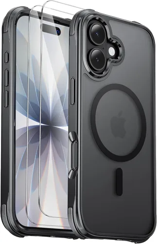 Vista 51 de Funda para iPhone Air [compatible con MagSafe] [2 protectores de pantalla] [prueba de caídas de grado militar] Funda magnética resistente