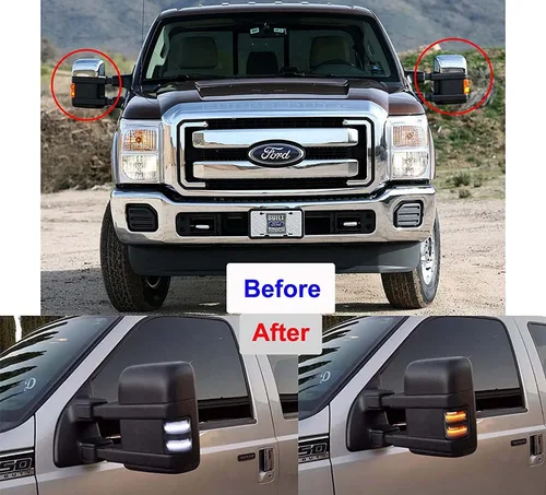 Vista 7 de Xinctai Juego de luces LED para espejo lateral Switchback, señal de giro para Ford F150 2013-2014, Ford F250 F350 F450 F550 Super Duty 2008-2016