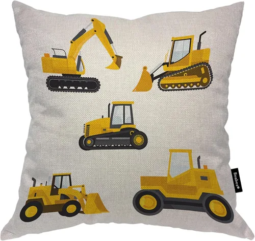 Vista 23 de Fundas de almohada de pintura artística, líneas abstractas amarillas y grises, fundas de almohada suaves, funda de cojín para sala de estar, cama