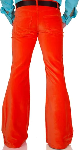 Vista 5 de Pantalones de mezclilla para hombre, estilo vintage, relajados, de los años 60 y 70, con borlas, ajuste elástico, clásico, acampanados, pierna