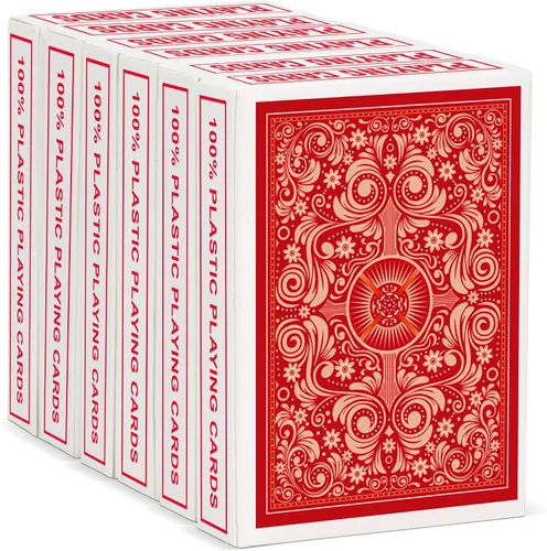 Vista 7 de Cartas de Juego de Plástico Impermeables 2 Paquetes, Mazos de Cartas de Póquer para Adultos, Tamaño Póquer Índice Regular, Adecuadas para Varios