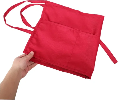 Vista 4 de VALICLUD Half Server Apron with Double Pockets Stain and Water Resistant Kitchen Apron for Chefs and Waitstaff Restaurants and Coffee Shops