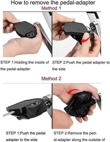 Vista 5 de Thinvik Pedal de carretera sin clip convertido a pedal de plataforma universal Adaptadores para pedal de sistema Shimano SPD-SL