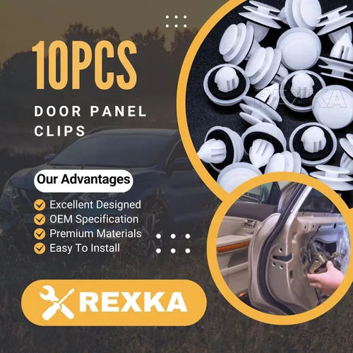 Vista 2 de Rexka 10pcs Mazda Trim Panel Clips Sujetador Remache GJ6R-68-ABX para Miata, RX-8, CX-9, 3, 5, 6, Speed6