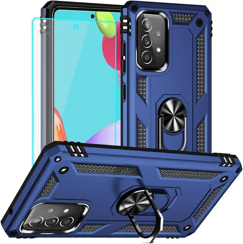 Vista 16 de Yiakeng Funda para Samsung A52, Galaxy A52 con protector de pantalla HD, fundas protectoras de grado militar con anillo para Samsung Galaxy A52 5G