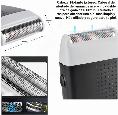 Vista 6 de Afeitadora eléctrica con cable, afeitadora profesional de afeitado cerrado, afeitadoras de cabeza calva para hombres, cortadora