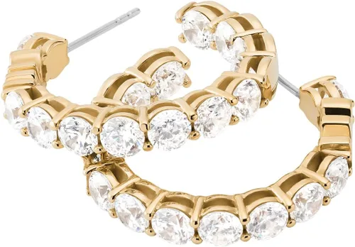 Vista 3 de Michael Kors - Arracadas de plata y oro rosa para mujer
