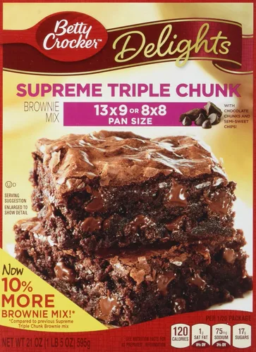 Vista 35 de Mezcla para Brownies Betty Crocker Delights Supreme con Trozos de Chocolate, 18 oz.