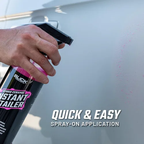Vista 6 de Slick Products Detallador instantáneo de cerámica híbrida: limpia, brilla y protege las superficies del automóvil, fórmula hidrofóbica, espray